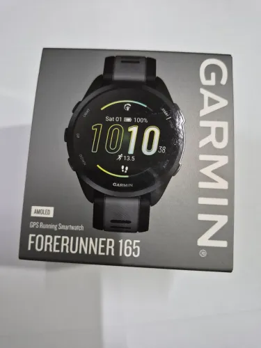 Relógio GPS Garmin Forerunner 165 preto novo na caixa