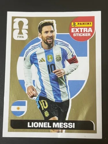 Figurinha Messi Dourada