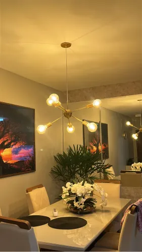 Luminária com 6 lâmpadas