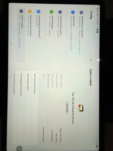 SAMSUNG TAB S8 - COR GRAFITE 