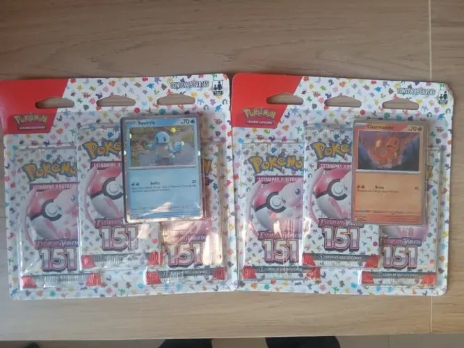2x Booster Triplo Pokemon 151 (Squirtle e Charmander)