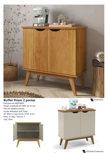 Buffet Prism 2 portas 81cm