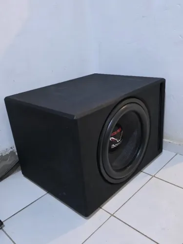 Kit Subwoofer Completo - Bicho Papão 1200w 4+4 com Banda Ice X 1602, Fonte Usina 200A +