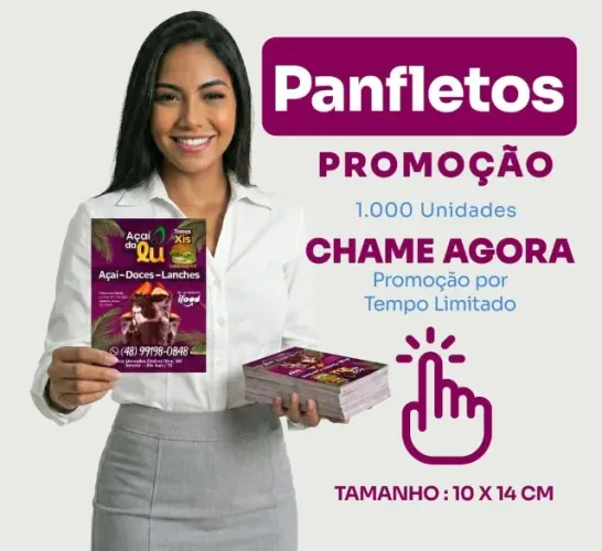 PANFLETOS EM PROMOÇÃO - R$ 160 (1.000 unidades)