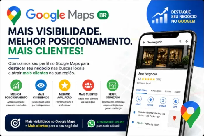 Especialista em Google Maps - Mais Clientes e Melhor Posicionamento 