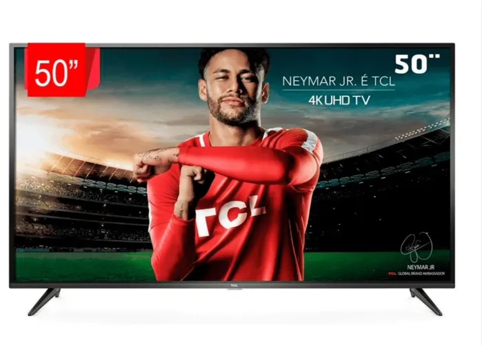 Smart TV LED 50" TCL 50P65US UHD 4K, HDR, RGB, Wi-fi integrado