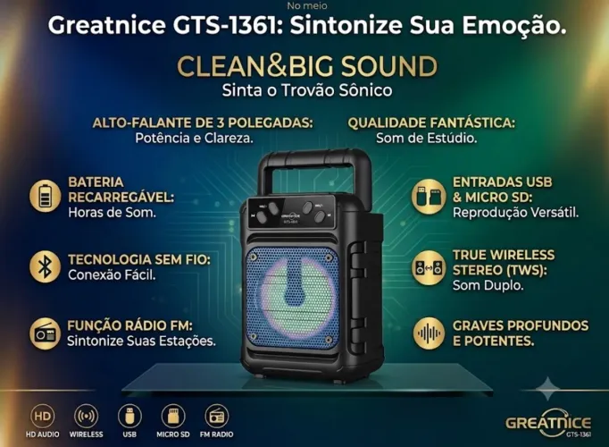 Caixa de Som Retrô Nova