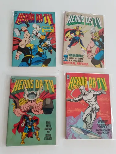 4 revistas em quadrinhos herois da tv