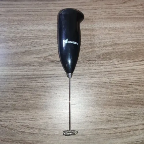 Mixer misturador elétrico - Preto e inox - Hongxin - À pilhas