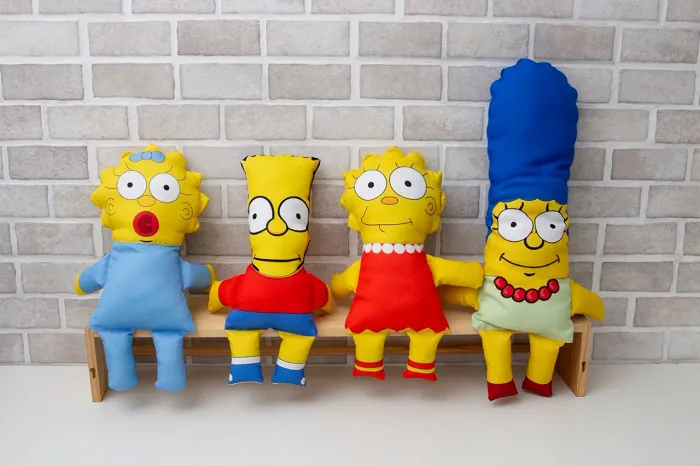 Kit com 4 almofadas 3d simpsons