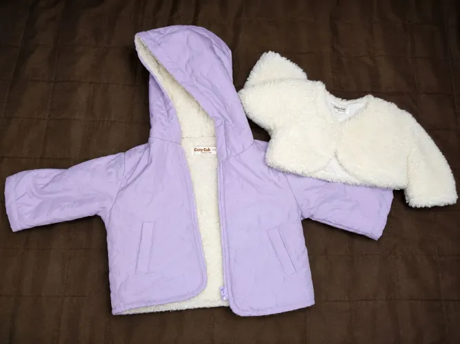 Jaqueta Cozy cub e bolero pelúcia 