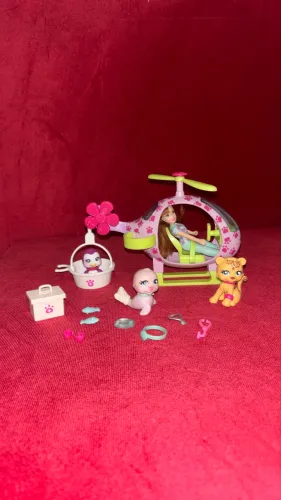 Polly Pocket- helicóptero de resgate SOS Bichinhos 2009