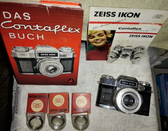 Contaflex Zeiss Câmera Lente Filtro