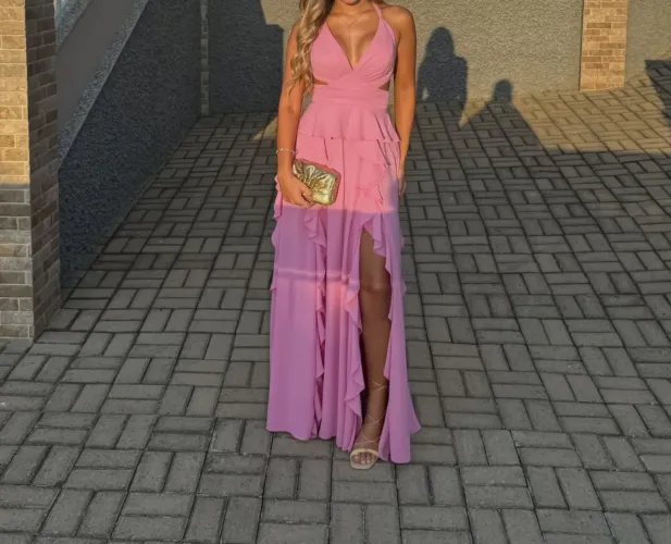 vestido de festa rosa