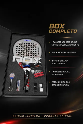 Raquete de Padel Nox AT10 Genius 18K Alum 2026 - Box Completo