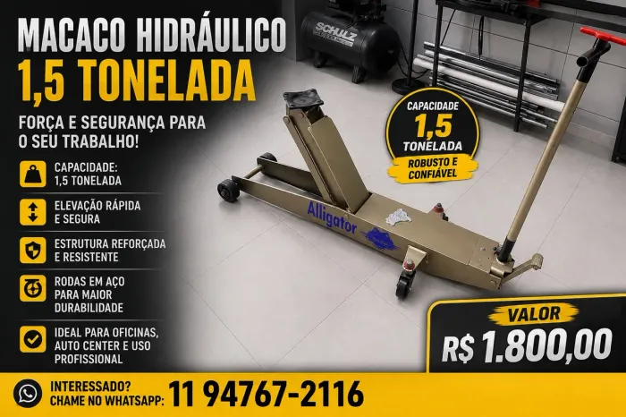 MACACO HIDRÁULICO  1,5 TONELADA