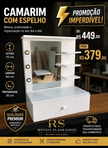 Camarim com espelho 