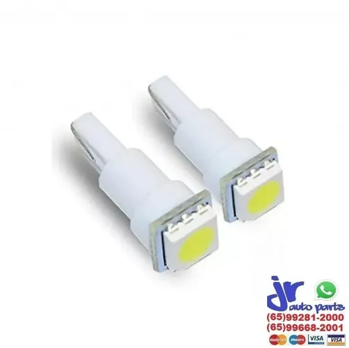 Lâmpadas LED Pingo T5 3 LEDs 0,6W 12V Aplicação no Painel Reposição