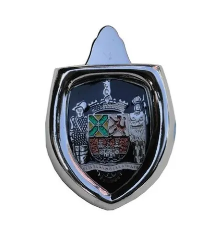 Brasão Emblema Capô com Moldura Paulistarum Preto Fusca Até 1966