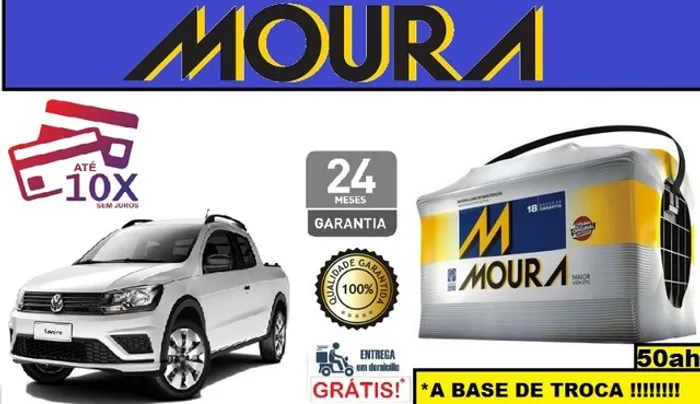 Bateria Moura Saveiro Mi 1.6 (2000 a 2018) 50Ah 12v