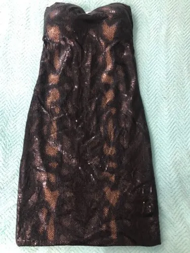 VESTIDO DE PAETÊS NOVO LINDO TOMARA QUE CAIA TAM P