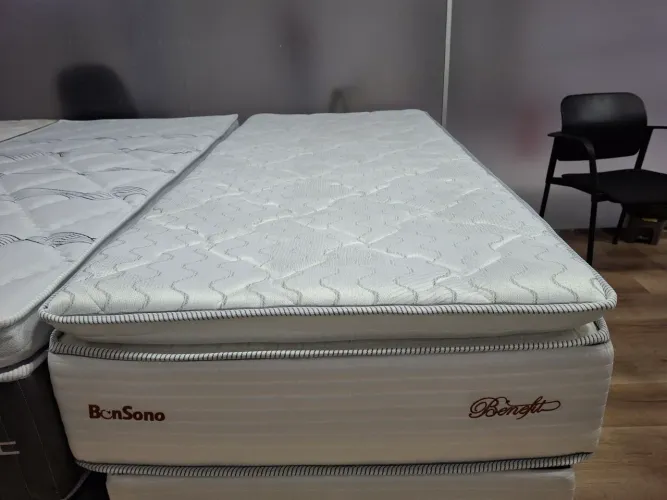 Colchão solteiro bon sono molas ensacadas com pilow top 