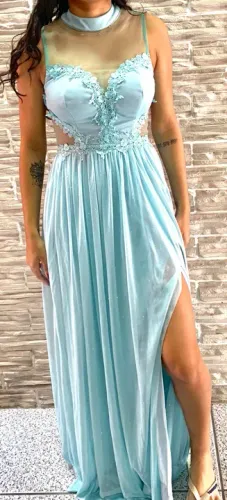 Vestido de Festa - Azul Tiffany