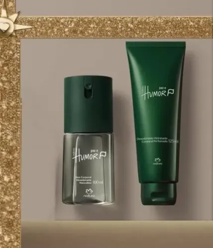 Kit presente Paz e Humor masculino, natura
