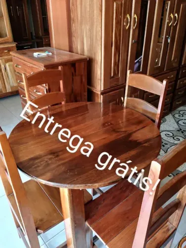Mesa 4 cadeiras NOVA modelo redonda!