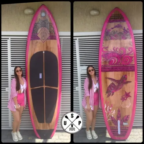 Prancha de Stand Up Tartaruga mandala rosa