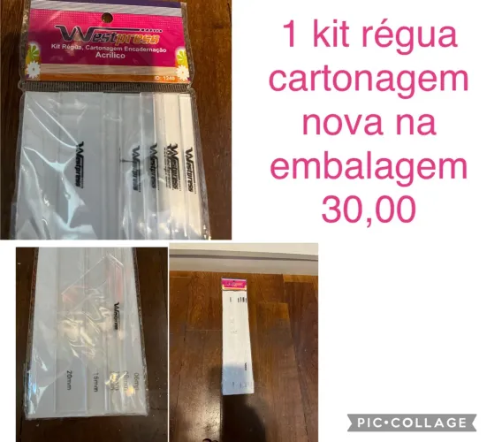 1 kit régua cartonagem NOVO na embalagem