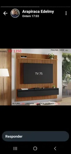 Painel para TV 75 polegadas - Novo