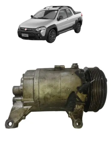 Compressor ar ac Fiat Strada 1.8 dualogic 2012 2013