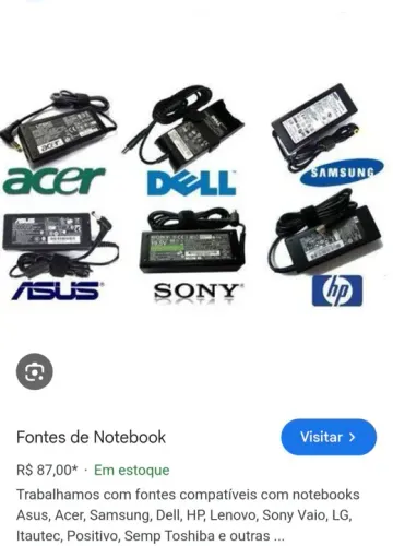 CARREGADORES NOTEBOOK E DESKTOP ( PC)
