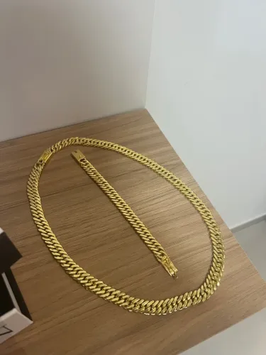 Conjunto Grumet Duplo Banhado a Ouro 18k