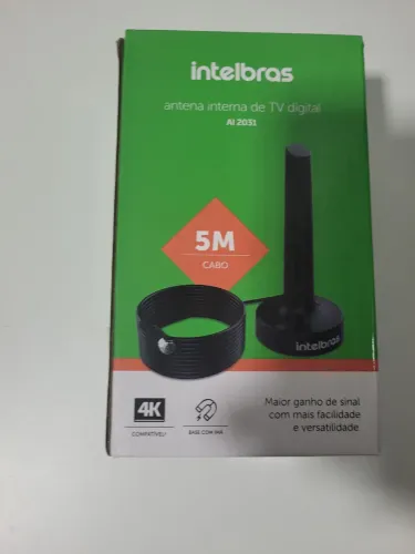 Antena Interna Digital 4K Intelbras AI 2031 - 5M Cabo
