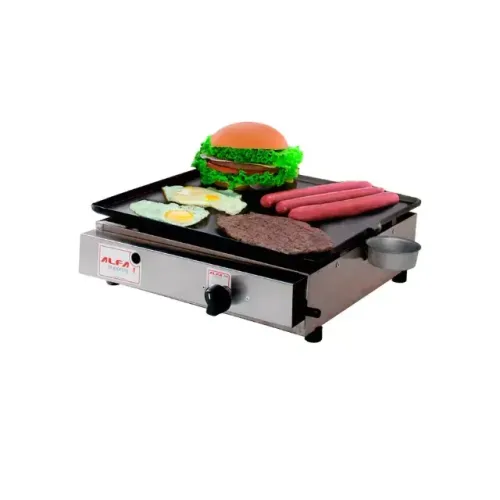Chapa para lanche à gás sem prensa 30x30 marca Suportel, nova!