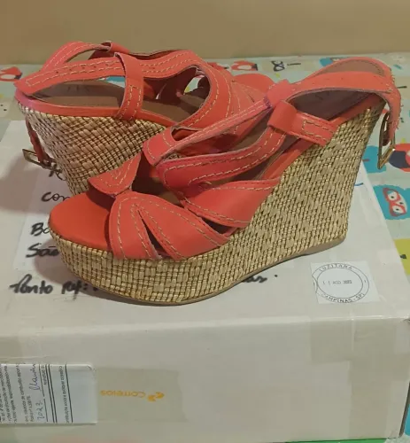 Sandália Plataforma Laranja