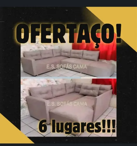 Sofá CANTO lindo modelo 6 almofadas VÁRIAS CORES direto de fabrica