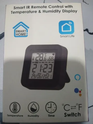 Controle remoto inteligente e sensor de temperatura e umidade 
