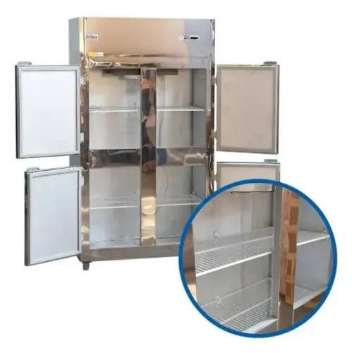 A. Mini câmara geladeira comercial 4 portas
