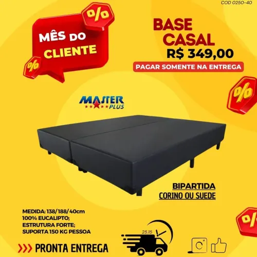 Base box casal bipartido simples