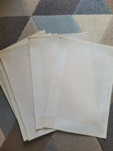 Sousplat, beige, luxo, 06 unidades