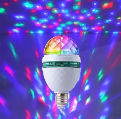 Lâmpada LED Rotativa Colorida - Festa e Decoração!
