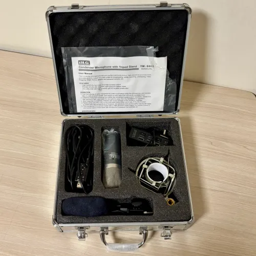 Microfone Condensador BLG Professional COM CASE, ACESSÓRIOS E TRIPÉ
