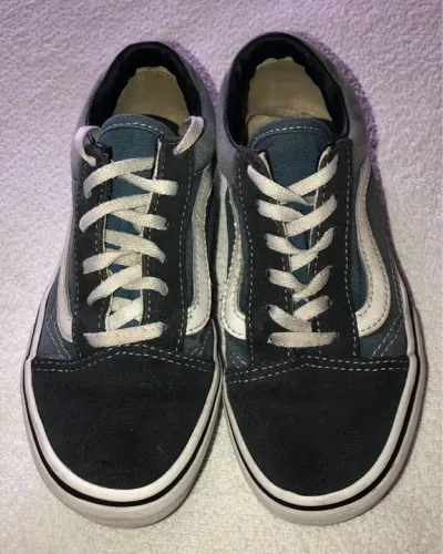 Tênis Vans Old Skool Azul Marinho Infantil tam 29,5