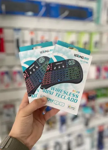Controle para tv box - mini Teclado Wireless LED
