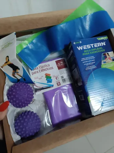 Kit Completo para Exercícios em Casa, elastico,bola,tapete yoga