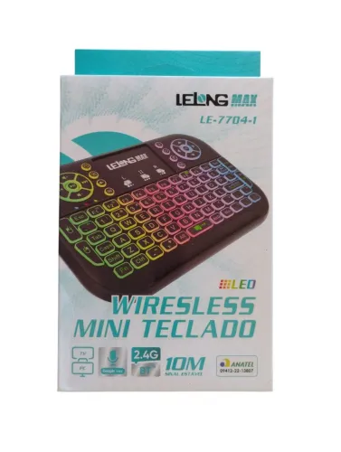 Controle teclado para smart TV Bateria Recarregável