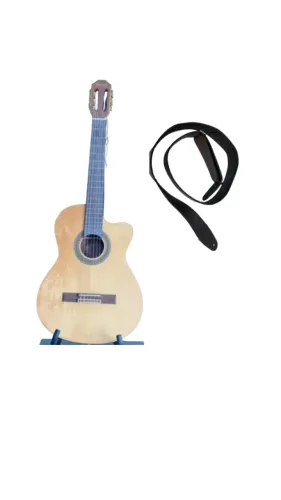 Violão Benson GC100CE NS + Correia Marrom Classic Couro